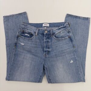 Pistola High Rise Straight Leg Jeans Size 27 Light Wash